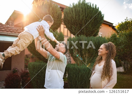Happy family moment outdoors 126151617