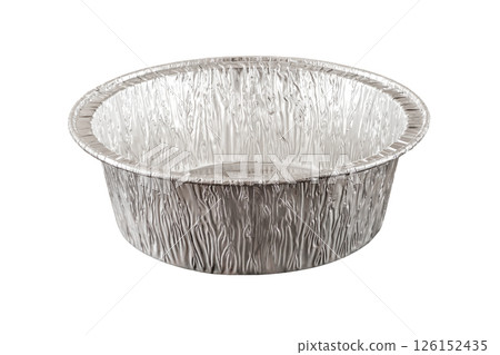 foil cup isolated on white background with clipping path 126152435
