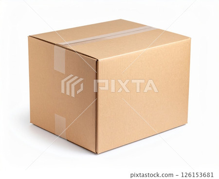 Delivery box over white background Delivery box over white background 126153681