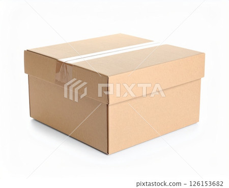 Delivery box over white background Delivery box over white background 126153682