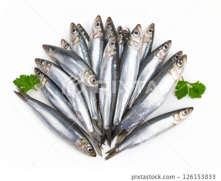 Fish close view on white background 126153833