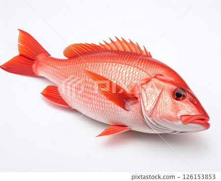 Fish close view on white background 126153853