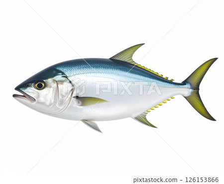 Fish close view on white background 126153866