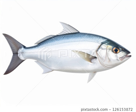 Fish close view on white background 126153872