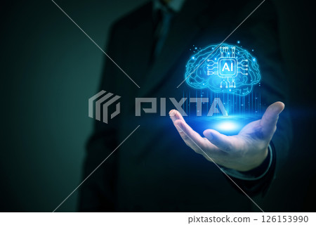 Futuristic business intelligence and artificial intelligence AI revolution in digital brain innovation and automation machine learning innovation Futuristic business intelligence and artificial intelligence AI revolution in digital brain innovation and automation machine learning innovation 126153990