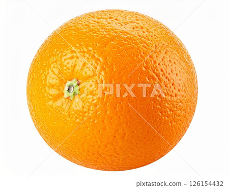 Fresh orange fruit over white background 126154432