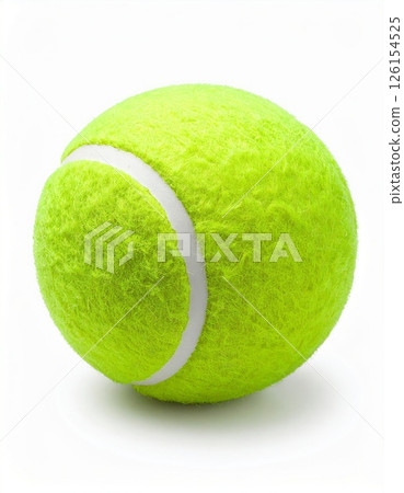 Green tennis ball over white background 126154525