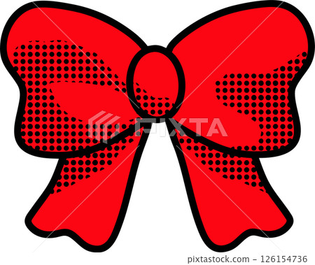 American comic book style red ribbon American comic book style red ribbon 126154736