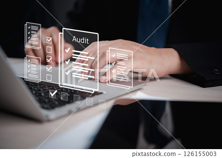Business strategy and tax planning with financial reports and digital auditing tools for accurate decision-making and regulatory compliance. 126155003