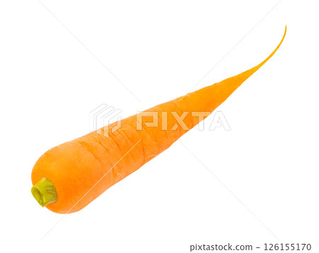 carrots one fresh, isolated on white background with clipping path 126155170
