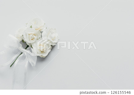 Mourning postcard: White flowers Mourning postcard: White flowers 126155546