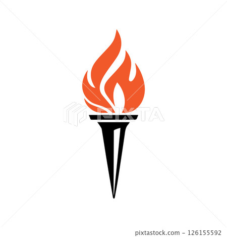 Torch Logo Design Graphic Illustration Torch Logo Design Graphic Illustration 126155592