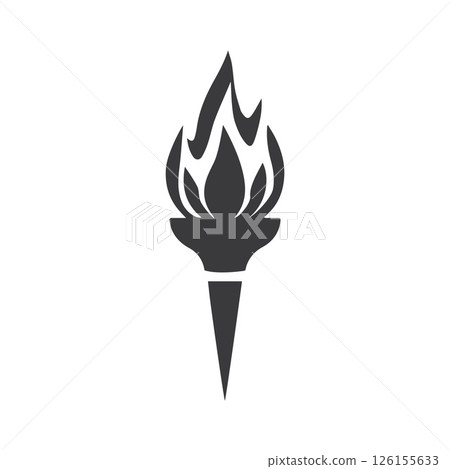 Torch Logo Design Graphic Illustration Torch Logo Design Graphic Illustration 126155633