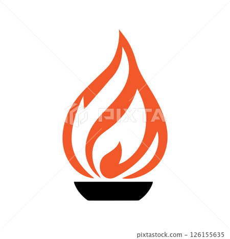 Torch Logo Design Graphic Illustration Torch Logo Design Graphic Illustration 126155635