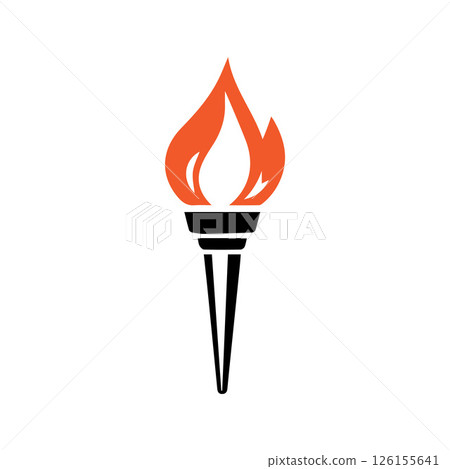 Torch Logo Design Graphic Illustration Torch Logo Design Graphic Illustration 126155641