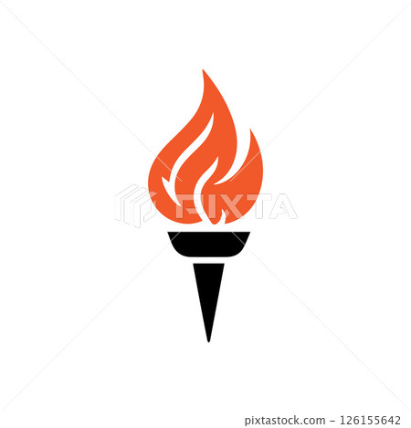 Torch Logo Design Graphic Illustration Torch Logo Design Graphic Illustration 126155642