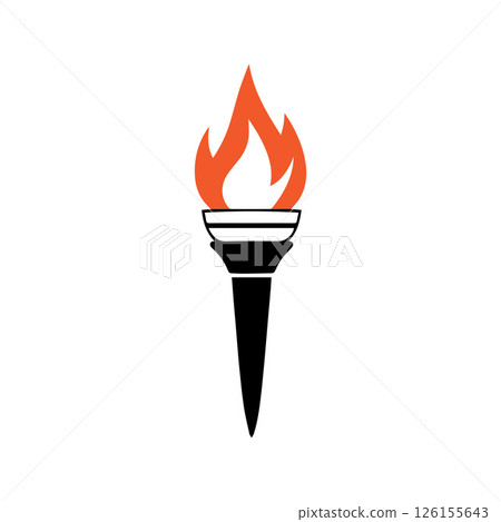 Torch Logo Design Graphic Illustration Torch Logo Design Graphic Illustration 126155643