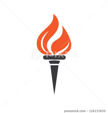Torch Logo Design Graphic Illustration Torch Logo Design Graphic Illustration 126155650