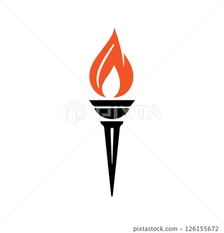 Torch Logo Design Graphic Illustration Torch Logo Design Graphic Illustration 126155672