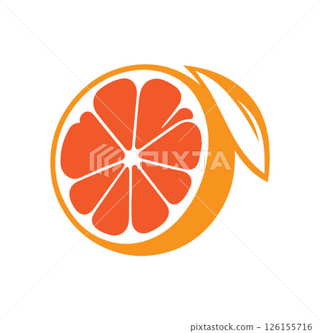 Fresh Orange Fruit Logo Image 126155716