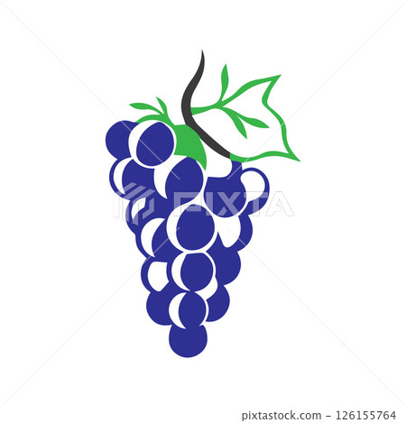 Simple Modern Grape Logo Design Simple Modern Grape Logo Design 126155764