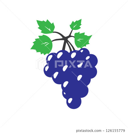 Simple Modern Grape Logo Design Simple Modern Grape Logo Design 126155779