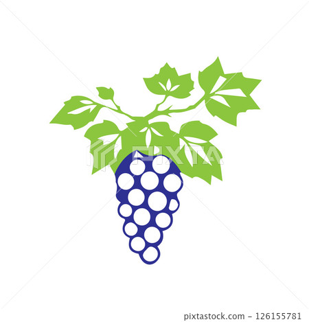 Simple Modern Grape Logo Design Simple Modern Grape Logo Design 126155781
