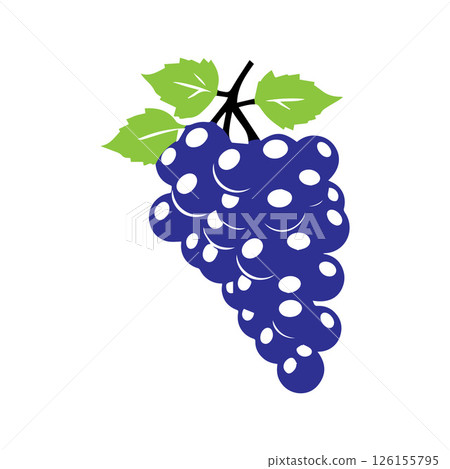 Simple Modern Grape Logo Design Simple Modern Grape Logo Design 126155795