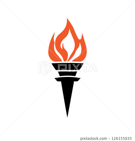 Torch Logo Design Graphic Illustration Torch Logo Design Graphic Illustration 126155835