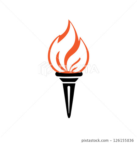 Torch Logo Design Graphic Illustration Torch Logo Design Graphic Illustration 126155836
