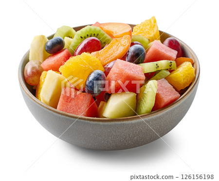 bowl of fresh fruit salad 126156198