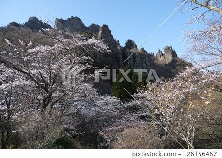 Gunma Prefecture, Shimonita Town, Mt. Myogi, Looking towards Mt. Myogi from the parking lot of Nakanotake Shrine, April 14, 2025 126156467