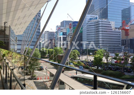 Cherry trees and flowers seen from the apartment 126156607