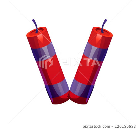 American cowboy dynamite font letter V. Texas cowboy sign, American vintage cartoon vector kids ABC font symbol. Wild West history English alphabet type letter or Western sheriff typeset element 126156658