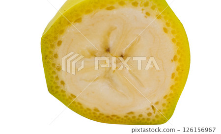 Banana macro photography white background material Banana macro photography white background material 126156967