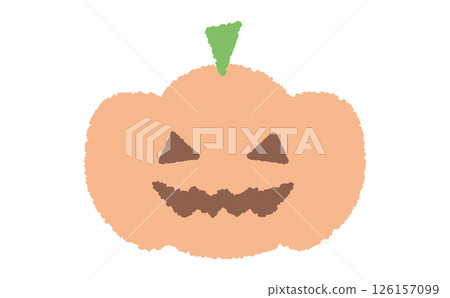 Cute Halloween icons in hand-drawn style 126157099