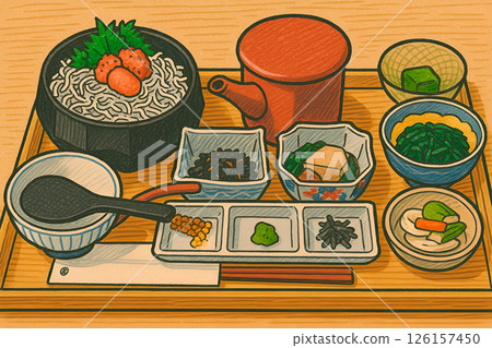 各種菜餚插圖素材 各種菜餚插圖素材 126157450