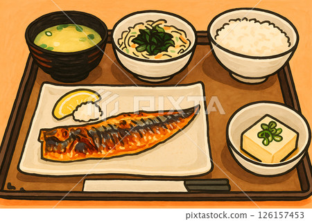 矢量圖的鮭魚片 126157453