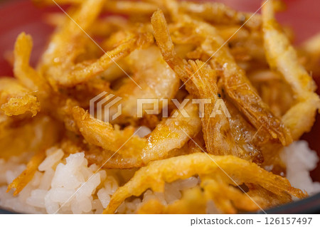 [Food ingredients] Toyama Prefecture specialty white shrimp tempura bowl [Toyama Prefecture] 126157497