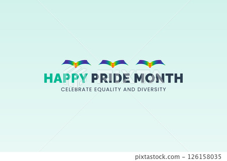 Happy Pride Month Celebrate Equality and Diversity 126158035