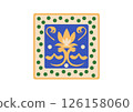vector illustration of a foursquare decorative ornament 126158060
