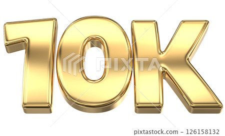 number 10k gold 3d render number 10k gold 3d render 126158132