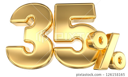 number 30 gold 3d render 126158165