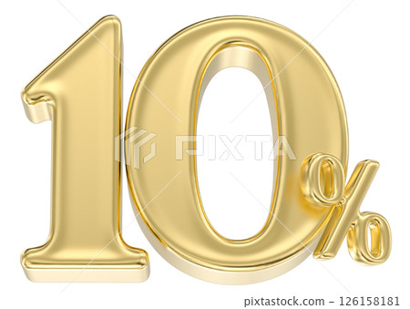 number 10 gold 3d render number 10 gold 3d render 126158181