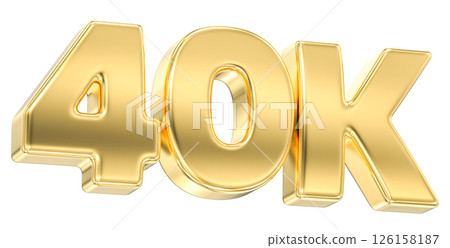 number 40k red 3d render number 40k red 3d render 126158187