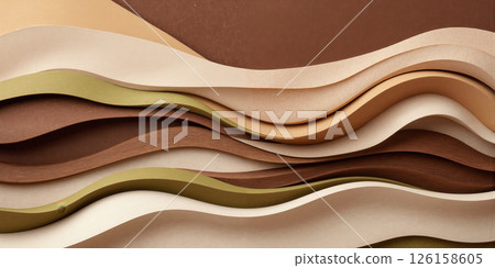 Eco Mocha Harmony A refined, abstract background emerges with a seamless blend of warm mocha and delicate musse tones interwoven with hints 126158605