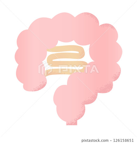 Hand drawn cute intestine illustration Hand drawn cute intestine illustration 126158651