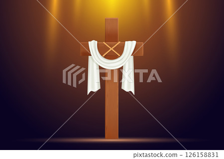 Holy Week Realistic Cross Background Holy Week Realistic Cross Background 126158831