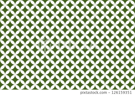 Japanese pattern, Shippo pattern, dark green, dark green, simple illustration material background 126159351