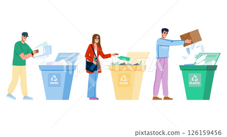 composting sorting trash vector composting sorting trash vector 126159456